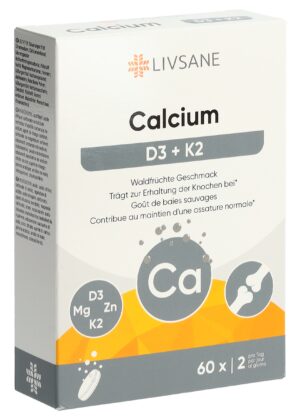 LIVSANE Calcium + D3 + K2 Brausetabl     Ds 60 Stk