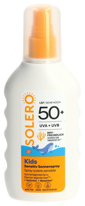 SOLERO Kids Sensitiv Sonnenspray SPF50+ Spr 200 ml