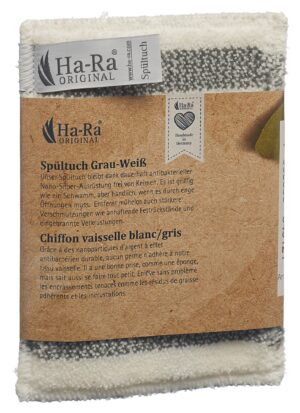 HA-RA Spueltuch grau/weiss