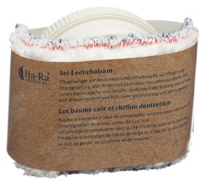 HA-RA Lederbalsam mit Lederpflegetuch
