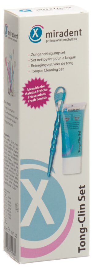 MIRADENT Tong-Clin Set 50ml Gel + Zungenreinige