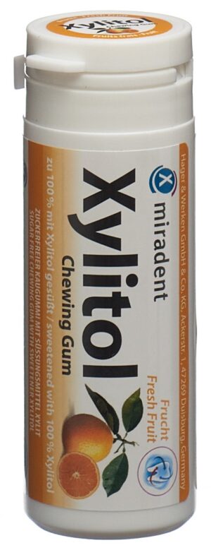 MIRADENT Xylitol Kaugummi Frucht            30 Stk
