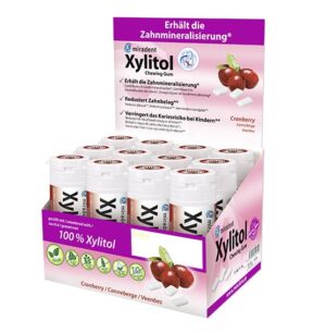 MIRADENT Xylitol Kaugummi Cranberry 12 x 30 Stk