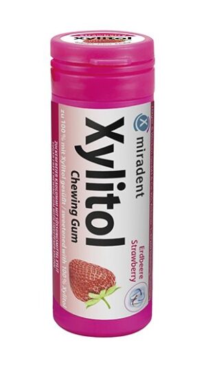 MIRADENT Xylitol Kaugummi Kids Erdbeere     30 Stk