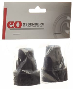 OSSENBERG Krückenkapsel 16mm schwarz        1 Paar