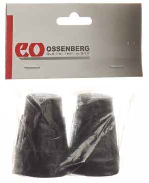 OSSENBERG Krückenkapsel 19mm schwarz        1 Paar