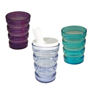 SUNDO Rillenbecher auslaufsicher 200ml transp
