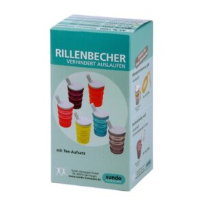 SUNDO Rillenbecher auslaufsicher 200ml pink