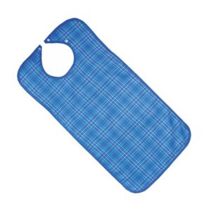 SUNDO Latz kariert 45x90cm blau Druckknopfverschl
