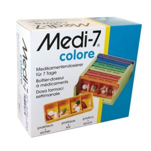 SAHAG Medi-7 Medidosierer 7 Tage 4 Faecher bunt F