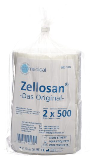 ZELLOSAN Zellstofftupfer 4x5cm unster    2 500 Stk