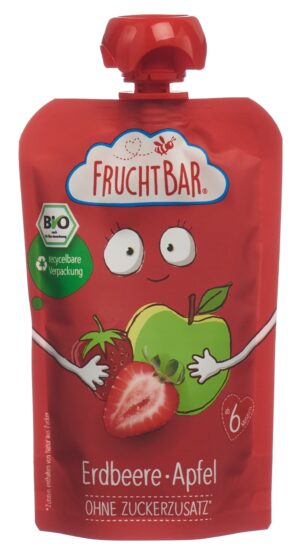 FRUCHTBAR Fruchtpüree Bio Erdbeere Apfel Btl 100 g