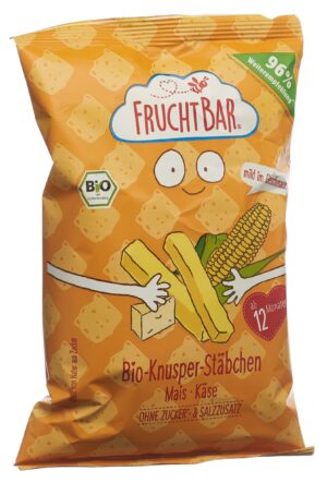 FRUCHTBAR Knusper Stäbchen Bio Mais Käse  Btl 30 g
