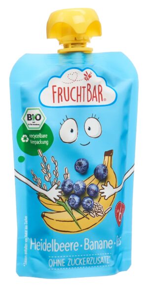 FRUCHTBAR Fruchtpüree Bio Heidel Bana ReiBtl 100 g