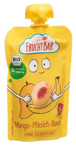 FRUCHTBAR Fruchtpüree Bio Mango Pfirs BanBtl 100 g