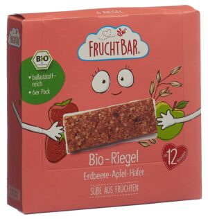 FRUCHTBAR Riegel Bio Erdbeere Apfel Hafer   6 23 g