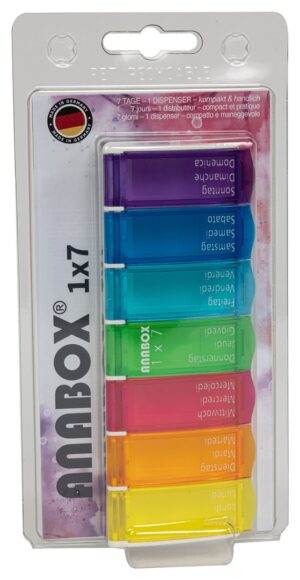 ANABOX Medidispenser 1x7 bunt D/F/I im Bliste