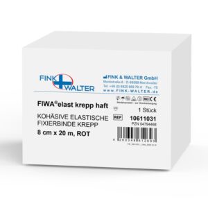 FIWA elast Fixierbinden krepp haft 8cmx20m rot