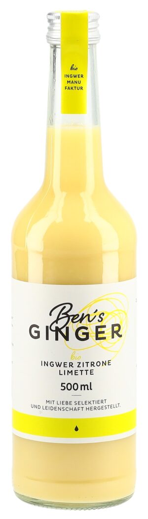 BEN'S GINGER Ingw-Zitr-Lim Konz oZ Bio   Fl 500 ml