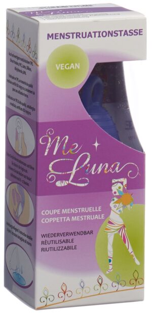 ME LUNA Menstruationstasse Sport Shorty S Blau-Vi