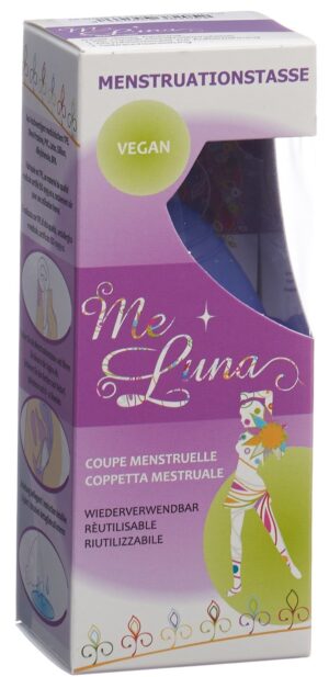 ME LUNA Menstruationstasse Sport Shorty M Blau-Vi
