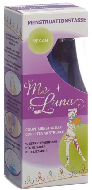 ME LUNA Menstruationstasse Sport Shorty L Blau-Vi