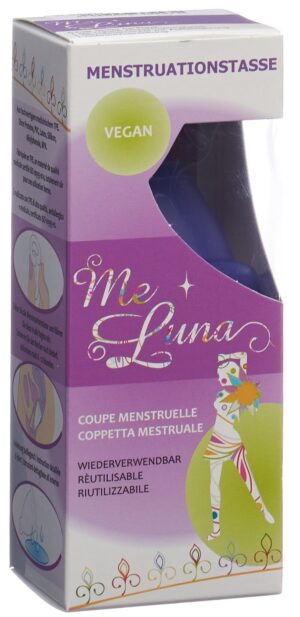 ME LUNA Menstruationstasse Sport Shorty XL Blau-Vi