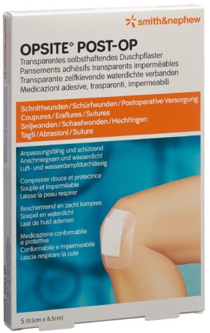 OPSITE POST OP Folienverb 9.5x8.5cm ster Btl 5 Stk
