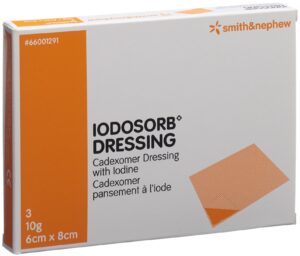 IODOSORB Dressing 10 g 6x8cm 3 Stk