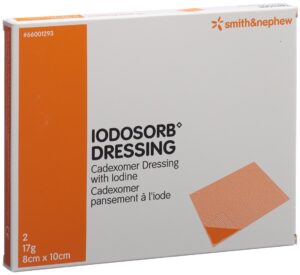 IODOSORB Dressing 17 g 8x10cm 2 Stk