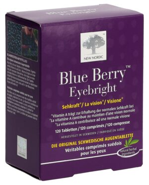 NEW NORDIC Blue Berry Eyebright Tabl Blist 120 Stk