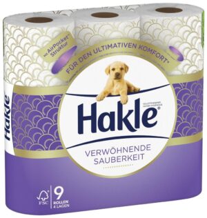 HAKLE Verwöhnende Sauberk Toilettenpa        9 Stk
