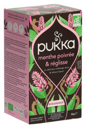 PUKKA Menthe poivrée Réglisse Tee Bio   Btl 20 Stk
