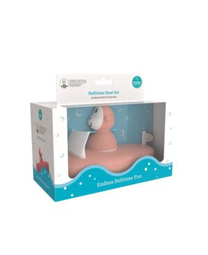 MATCHSTICK MONKEY Bathtime Boat Set dusty pink