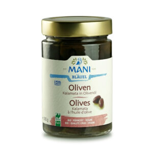 MANI Kalamata Oliven in Olivenoel Rohkost Bio 280 g