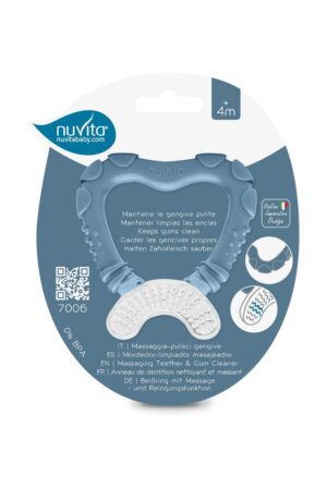 NUVITA Beissring u Zahnfleischreiniger 4M+ blau