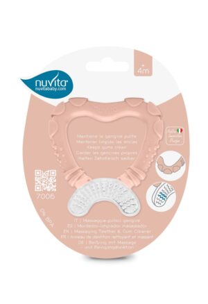 NUVITA Beissring u Zahnfleischreiniger 4M+ pink