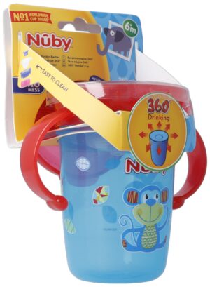 NUBY Trinktasse 360 Wonder Cup 240ml m Griff ausl
