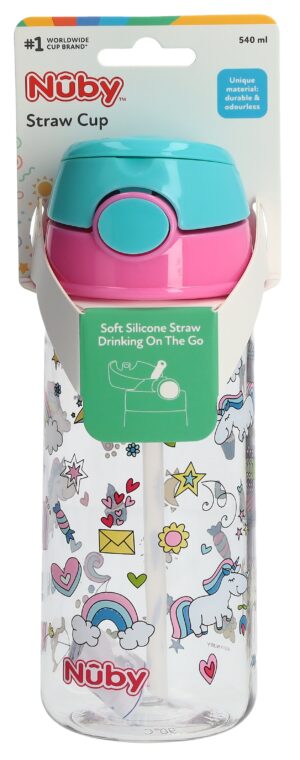 NUBY Trinkhalmbecher TRITAN Soft St 540ml Boy Girl