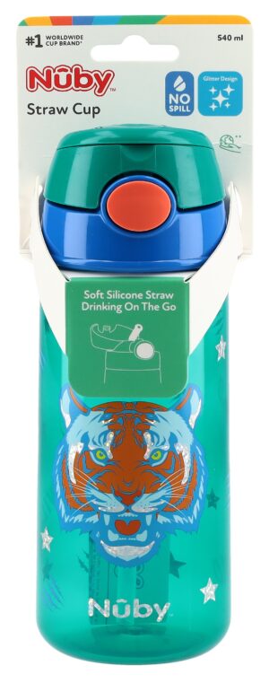 NUBY Trinkhalmbecher Soft St 540ml Tiger Einhorn