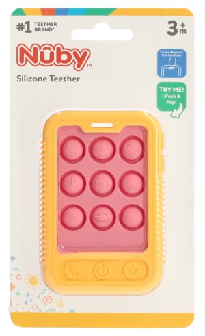 NUBY Pop It Beissspielzeug Telefon