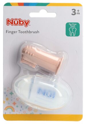 NUBY Finger-Zahnbue m Aufbewahrung Mix 3M+