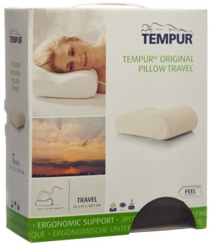 TEMPUR Reisekissen 25x31x10cm Velours grau