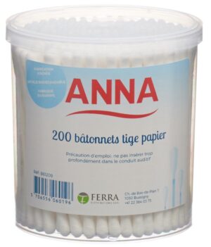 ANNA Wattestäbchen Papier                  200 Stk