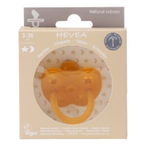 HEVEA Schnuller Orthodontic Star & Moon 3-36M
