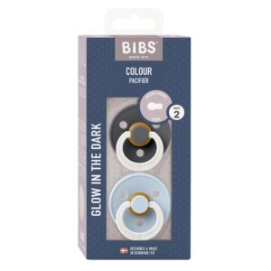 BIBS Colour Latex Round 6-12m iron gl bl gl  2 Stk