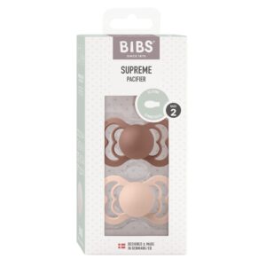 BIBS Silicone Symmetrical 6-12m woodch blush 2 Stk