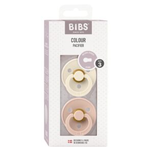 BIBS Colour Latex Round 12-18m ivory blush   2 Stk