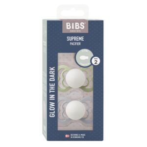 BIBS Silicone Symmetrical 6-12m sage cl Glow 2 Stk