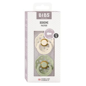 BIBS Boheme 0-6M Lat Ro Ivory Sage 2 Stk